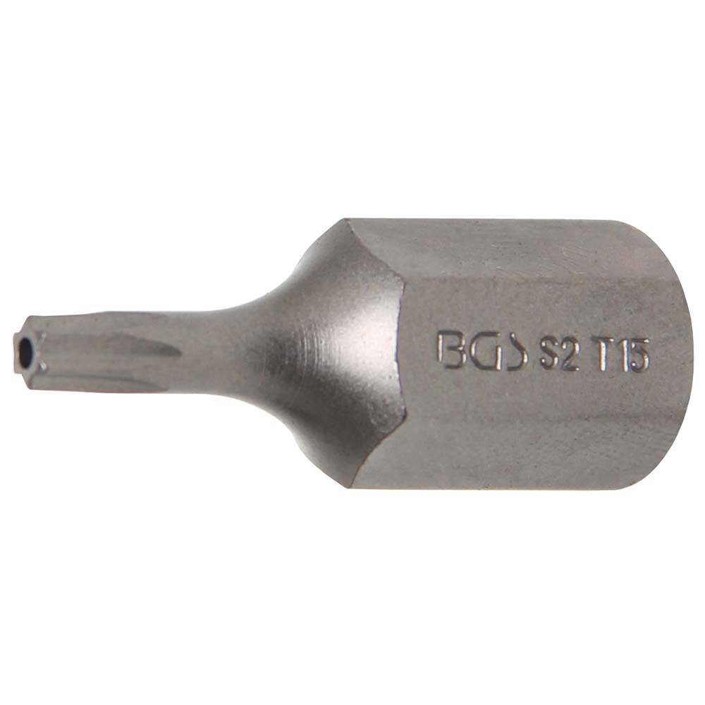 T-Profil-Bit - 3/8" - Torx mit Bohrung - 30 mm lang - T-Profil T15