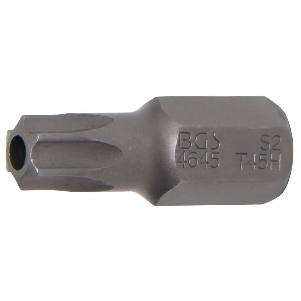 T-Profil-Bit - 3/8" - Torx mit Bohrung - 30 mm lang - T-Profil T45