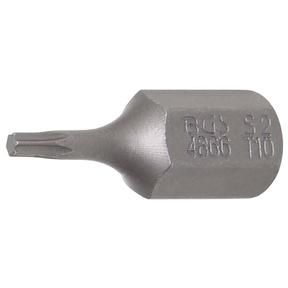 T-Profil Bit ohne Bohrung - 30 mm kurz 3/8" - T-Profil T10