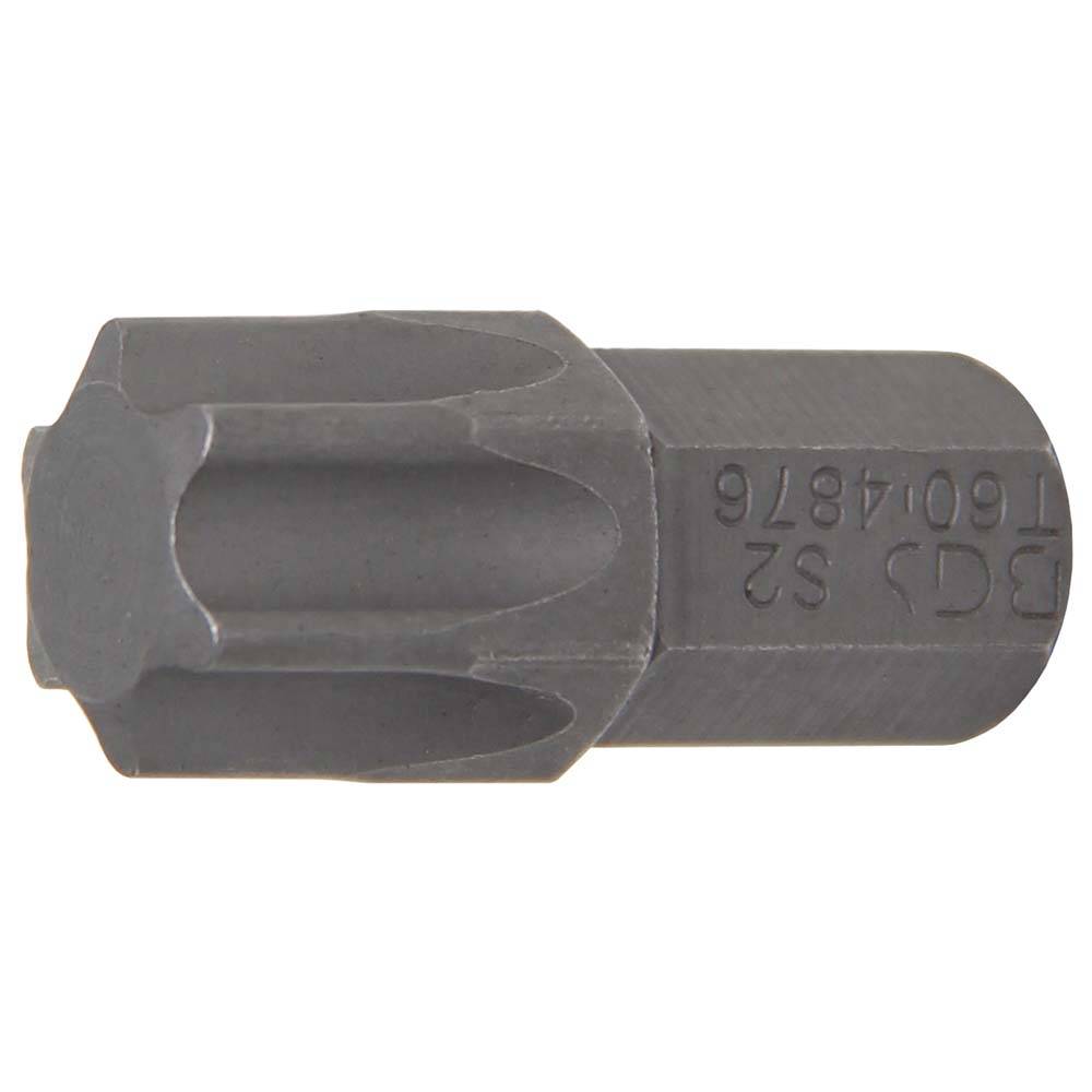 T-Profil Bit ohne Bohrung - Antrieb -/8" (=10 mm) - 6-kant - T60 - Chrom-Vanadium-Sonderstahl