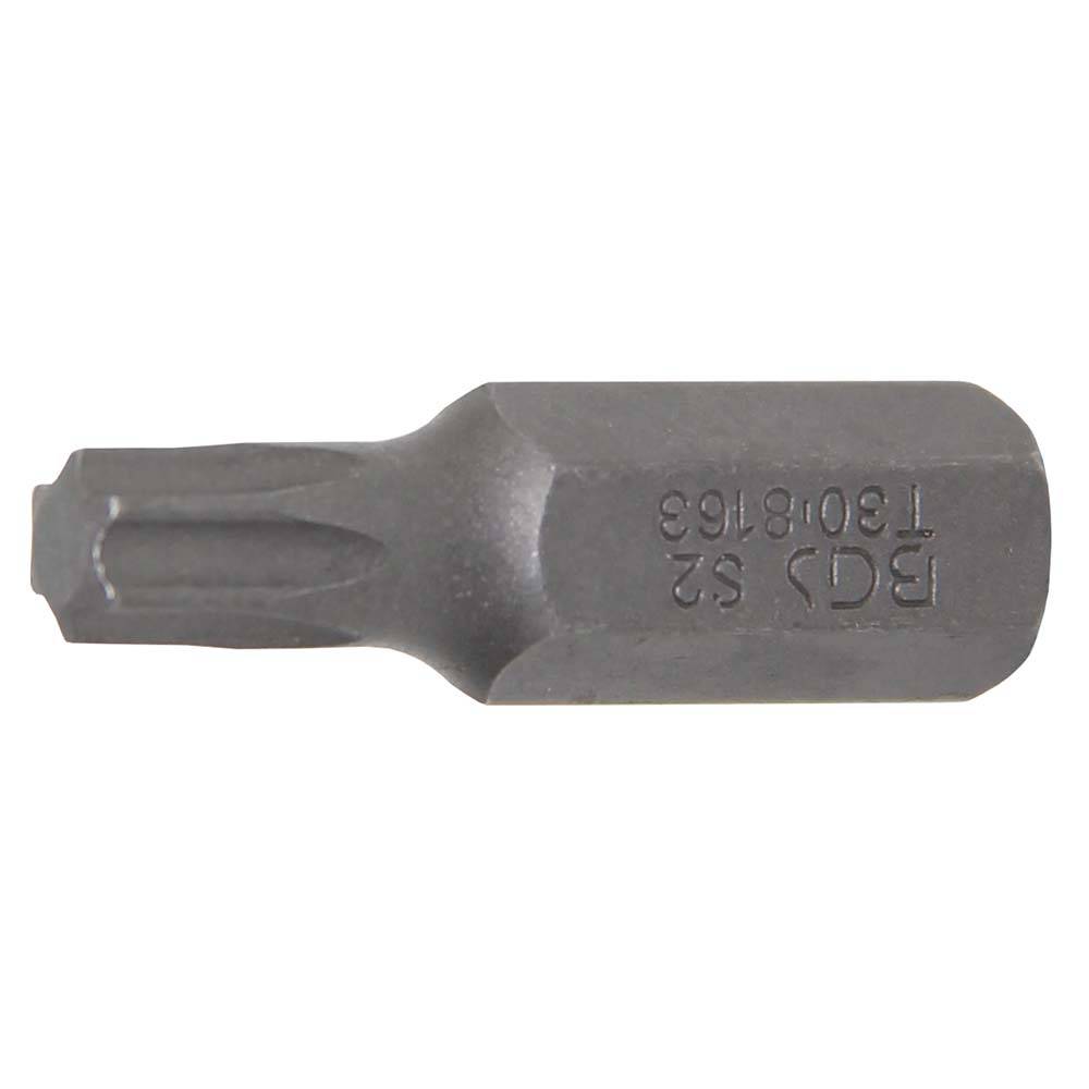 Bit T-Profil - ohne Bohrung - 30 mm lang - Antrieb 5/16" (8 mm) 6-kant - T 30
