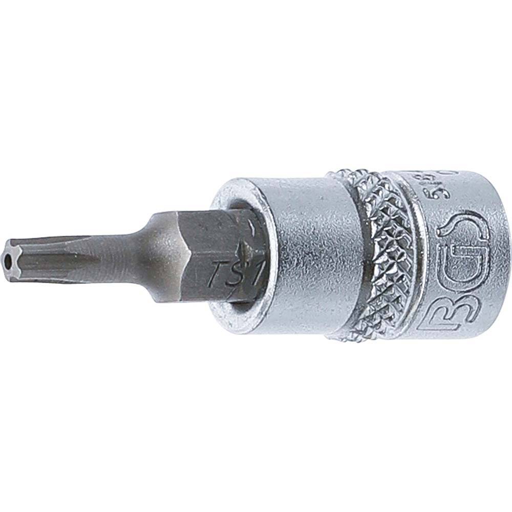 Bit-Einsatz "BGS" TS-Profil mit Bohrung 1/4" Antrieb - Größe TS15 x 38 mm