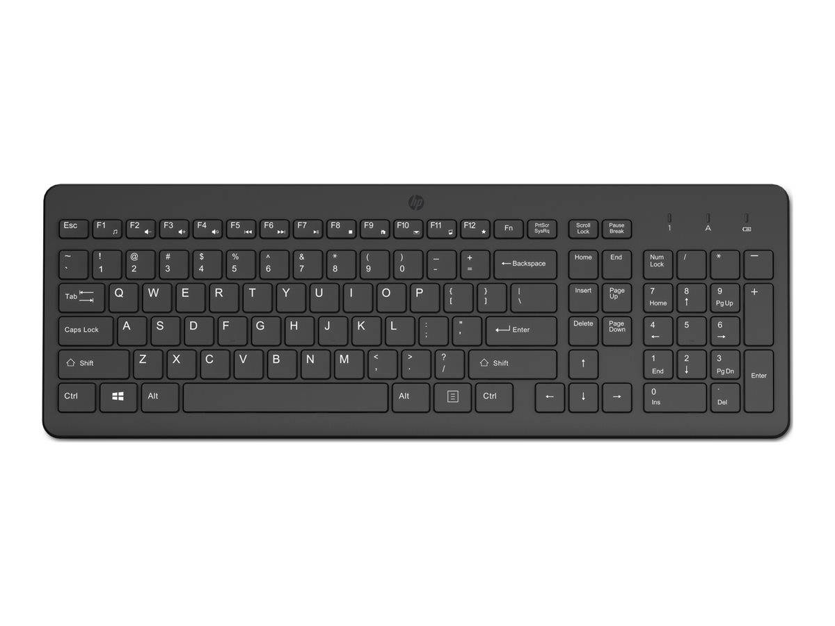 HP 220 - Tastatur - kabellos - 2.4 GHz - Schwarz