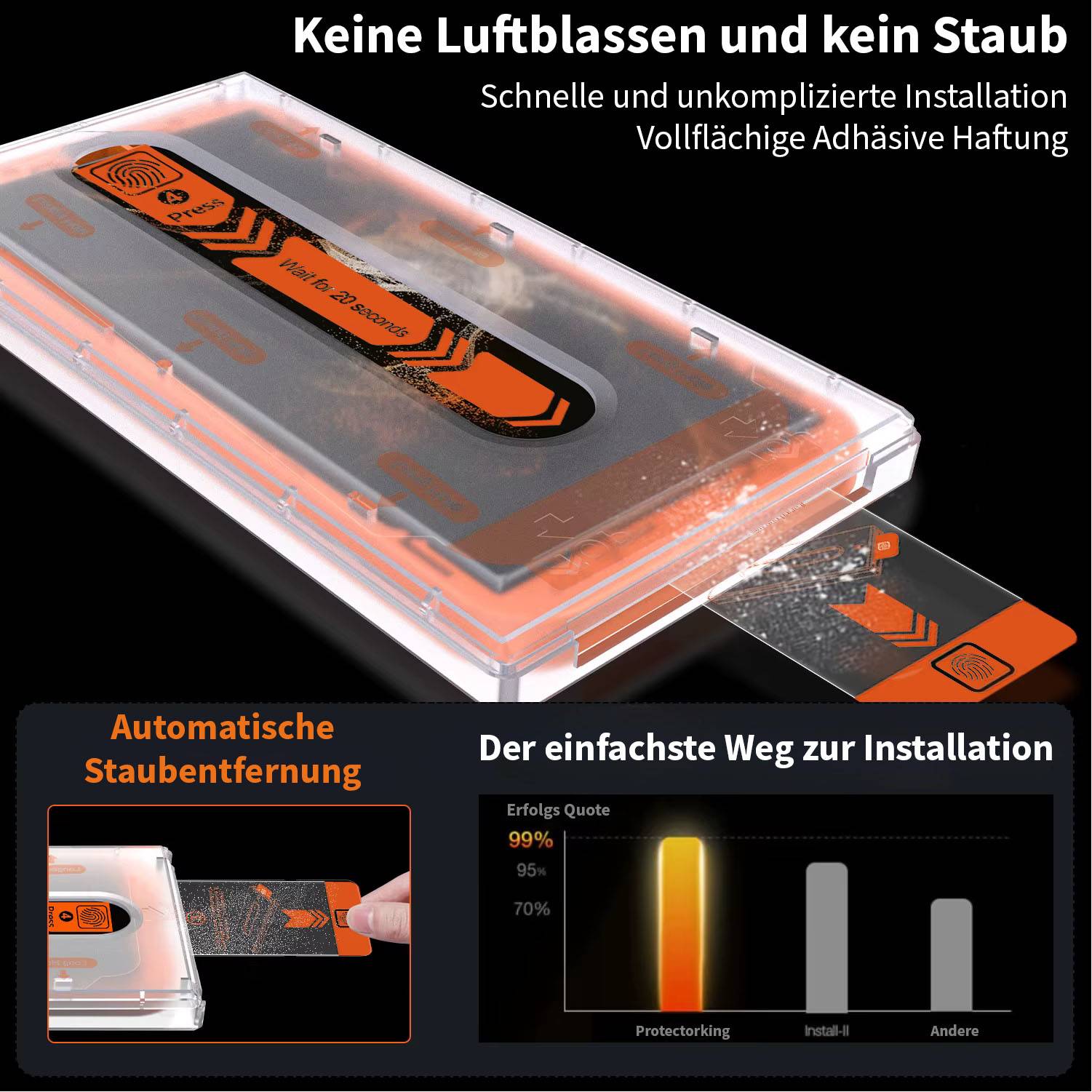 3x 9H Panzerglas für iPhone 15 Full-Screen HD klar Displayschutz Schutzglas Schuzfolie Tempered Hartglas Screen Protector