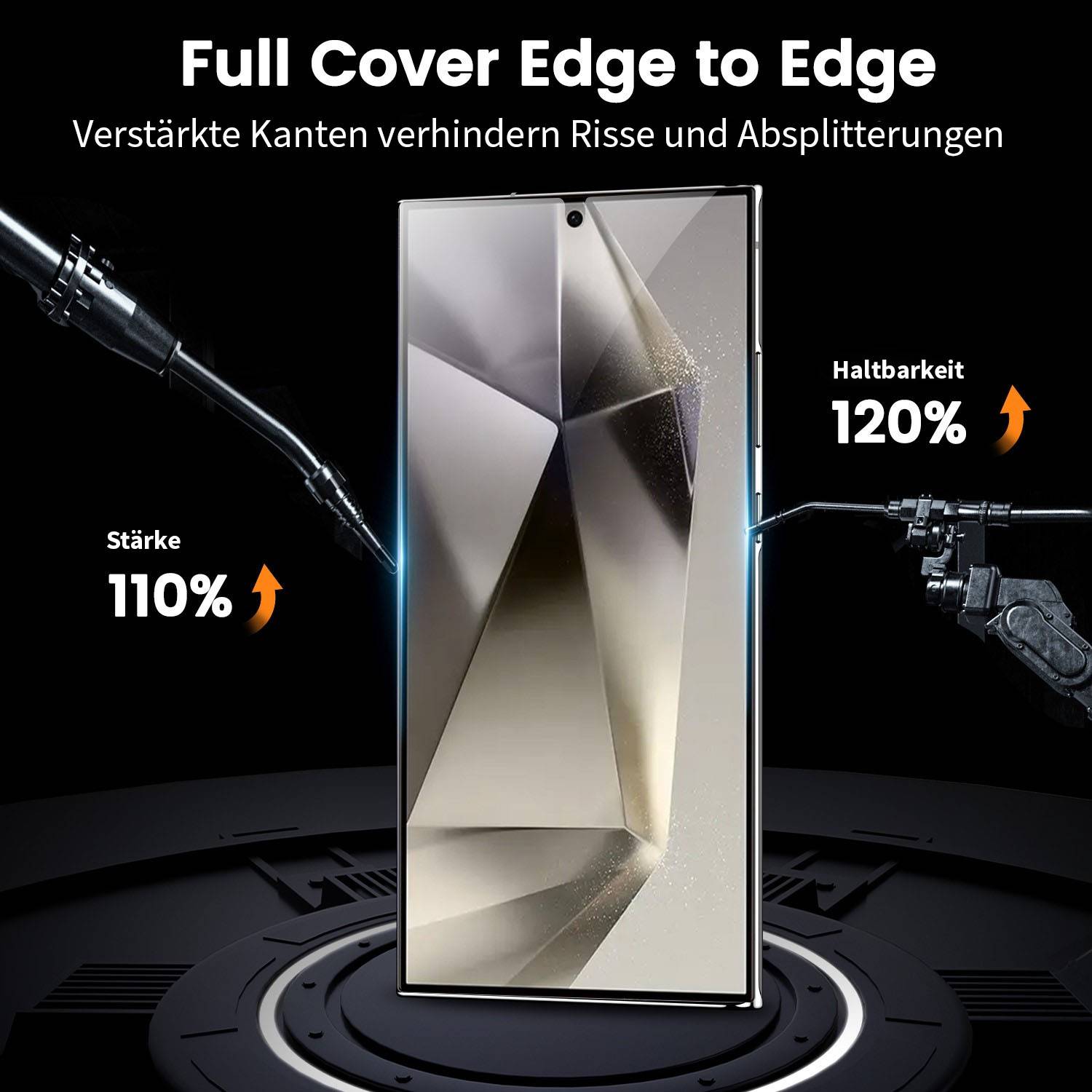 3x 9H Panzerglas für Samsung Galaxy S24 Ultra MagicBox 3D KLAR Displayschutz Schutzglas Schuzfolie echtes Tempered Glass Screen Protector