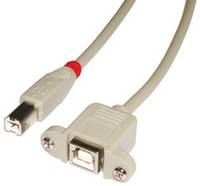 Lindy 31801 USB Kabel USB 2.0 1 m USB B Grau Multimedia-Technik USB-Kabel