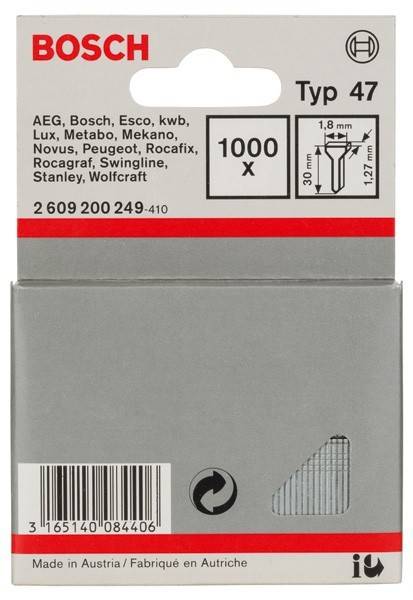 Bosch Power Tools Tackernagel Typ 47, 1,8 x 2609200249