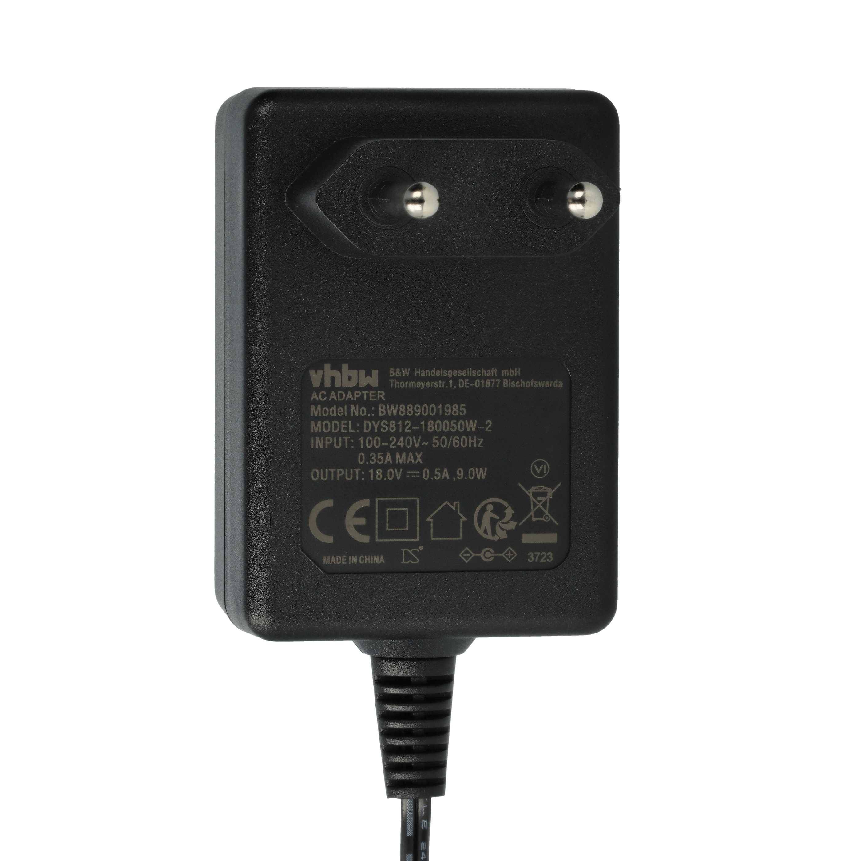 vhbw Ladegerät Ersatz für Grundig 9178062917, 9178017759 für Handstaubsauger, Akkustaubsauger - 1,5m