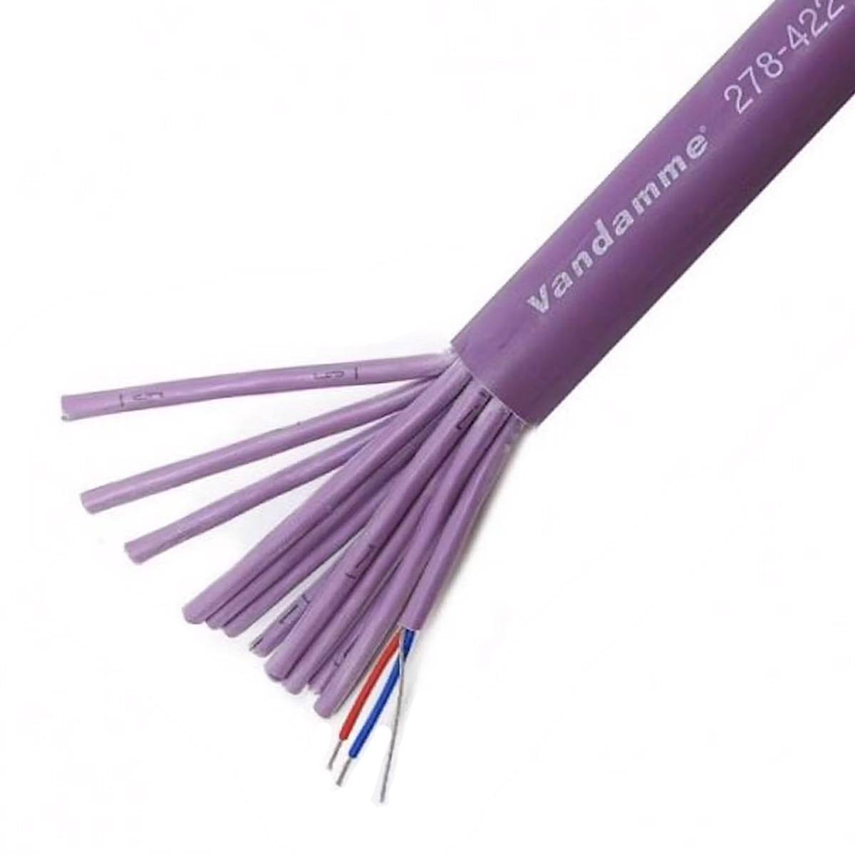 Van Damme Purple Series Digilog LSZH Ecoflex AES/EBU 110 Ohm Installationskabel 12 Pair Meterware