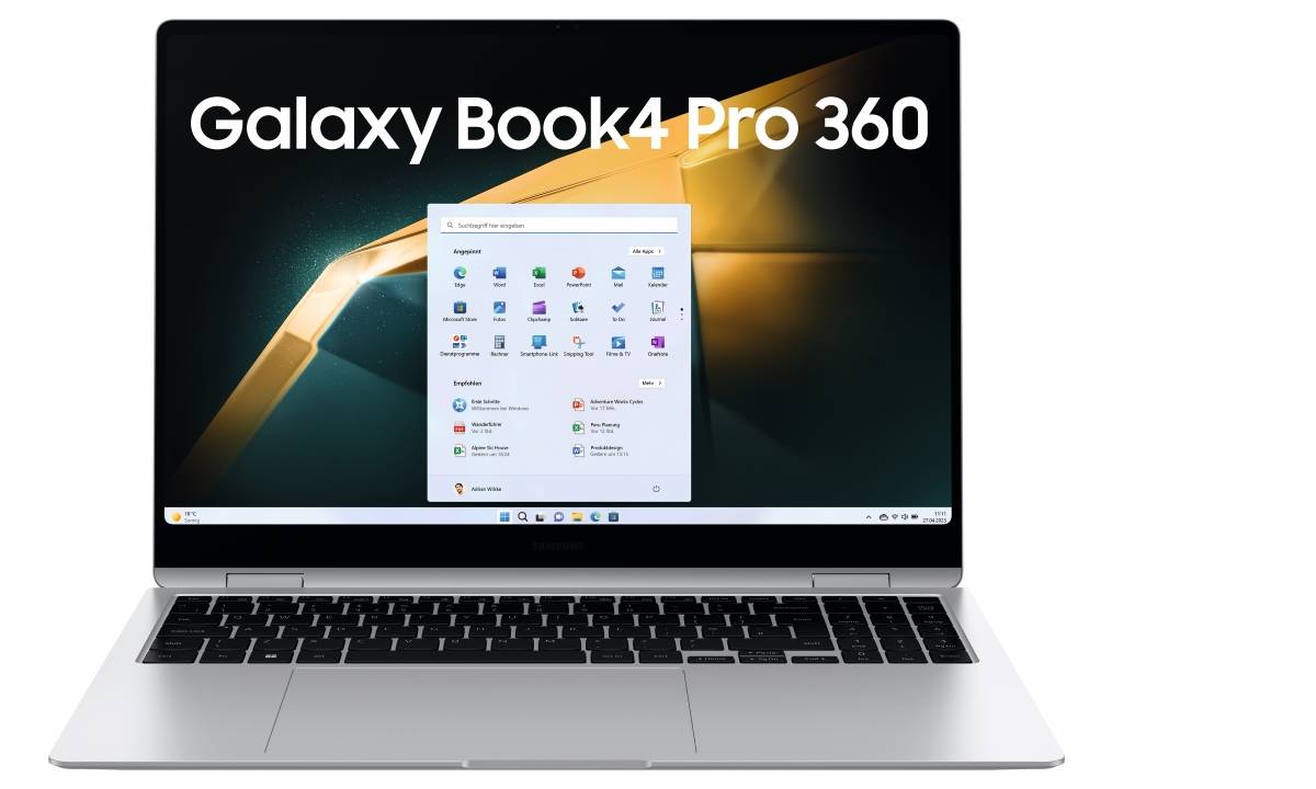 Samsung Galaxy Book4 Pro 360 - Flip-Design DE Layout - QWERTZ