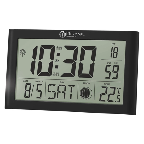 Digitale LCD Tischfunkuhr mit Datumsanzeige + Temperaturanzeige Geräuschlos Digitale Funkuhr mit Datumsanzeige Digital Schwarz 2x AA-Batterie Digitale LCD Tischfunkuhr mit Datumsanzeige + Temperaturanzeige Geräuschlos Digitale Funkuhr mit Datumsanzeige Digital Schwarz 2x AA-Batterie