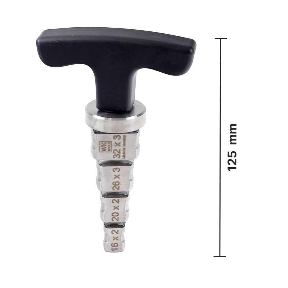 Sanpro Kalibrierer / Entgrater für Verbundrohr 16x2, 20x2, 26x3, 32x3