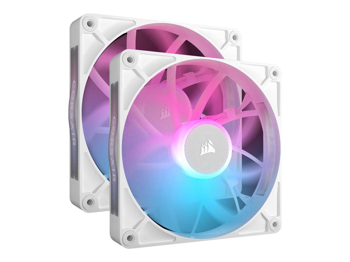 CORSAIR iCUE Link RX140 RGB Twin Starter Kit - Gehäuselüfter - 140 mm - weiß (Packung mit 2)