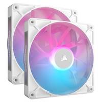 CORSAIR iCUE Link RX140 RGB Twin Starter Kit - Gehäuselüfter - 140 mm - weiß (Packung mit 2)