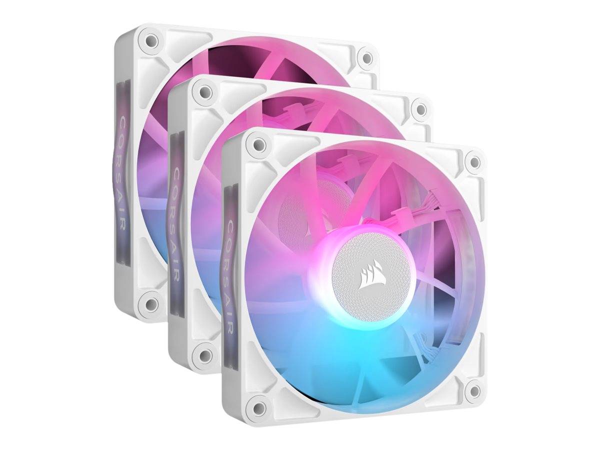 CORSAIR iCUE Link RX120 RGB Triple Starter Kit - Gehäuselüfter - 120 mm - weiß (Packung mit 3)