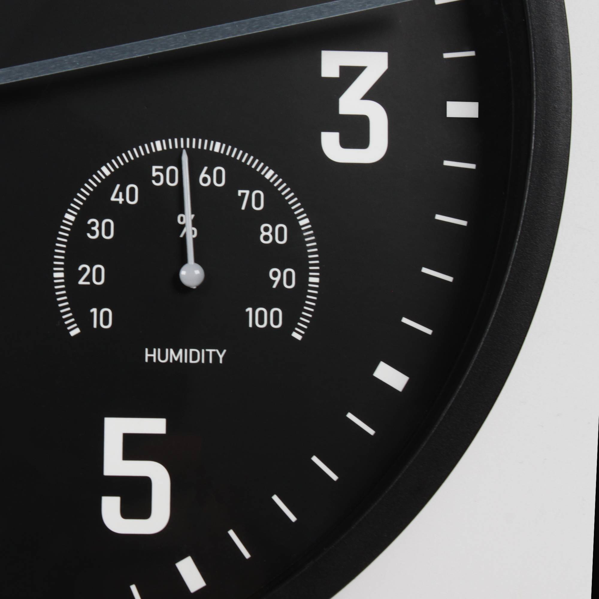 Wanduhr Thermometer Hygrometer 250 mm Küchenuhr Wohnzimmer Luftfeuchtigkeit Temperaturanzeige Analog Bürouhr Moderne Wanduhr