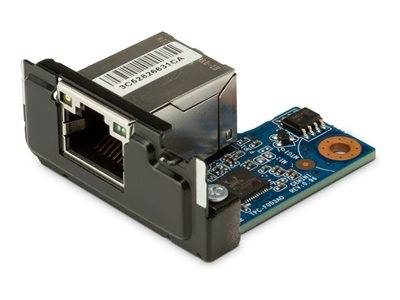 Eine Ethernet-Netzwerkkarte mit sichtbarer Schaltplatine und Anschluss, die zum Verbinden eines Computers mit einem Netzwerk über eine kabelgebundene Verbindung verwendet wird.