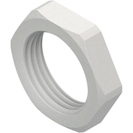 100St. Kleinhuis Sechskantmutter, M12, Höhe 5 mm, Kunststoff PA, RAL 7035, lichtgrau 1420M12...