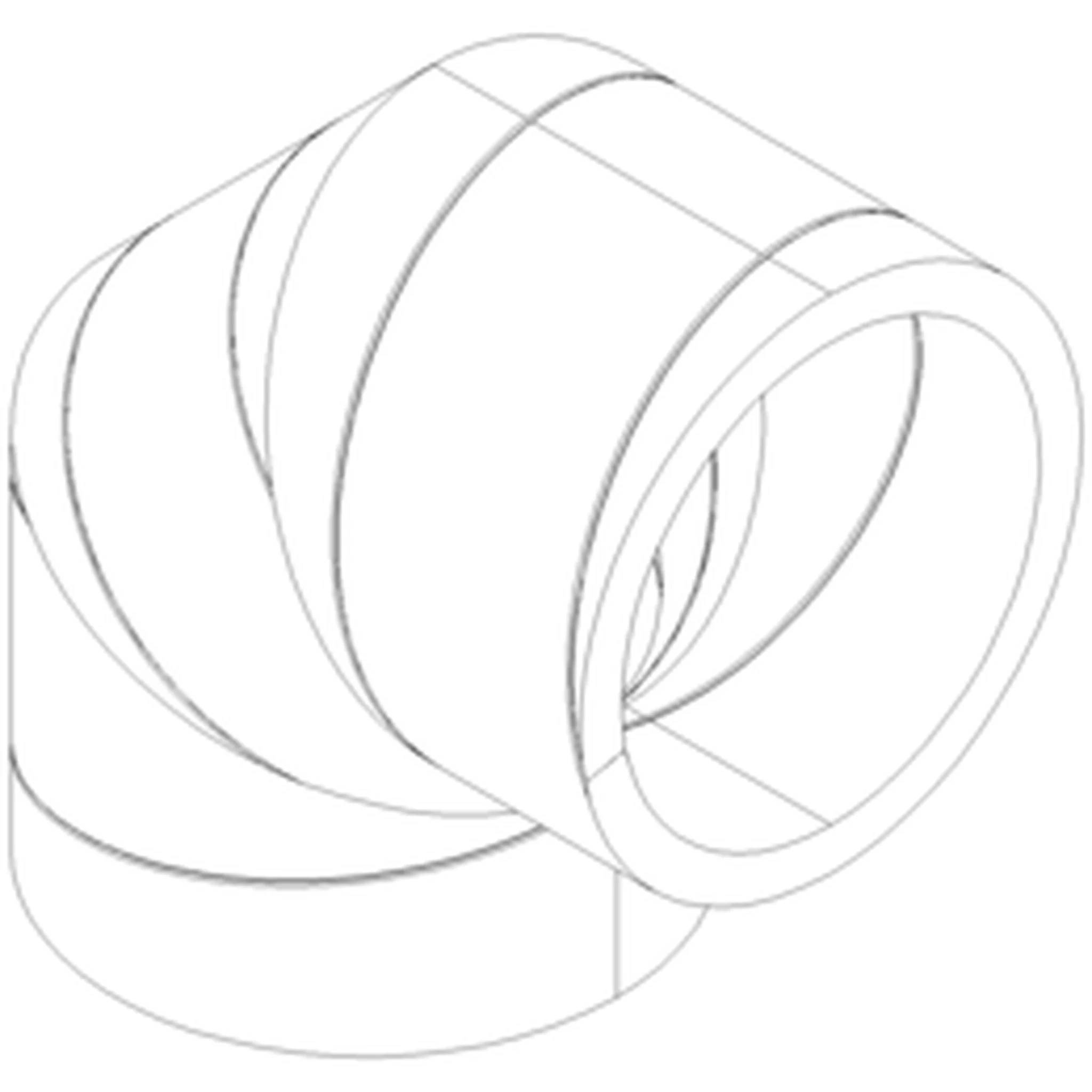 Poloplast ISO-Bogen POLO-KWL DN 160/90Grad, 1 Stk.