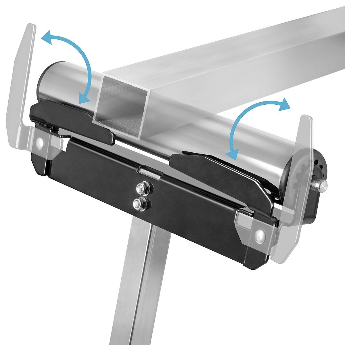STAHLWERK Rollenbock 2er Set 60 kg höhenverstellbar 720 - 1100 mm Arbeitsbock