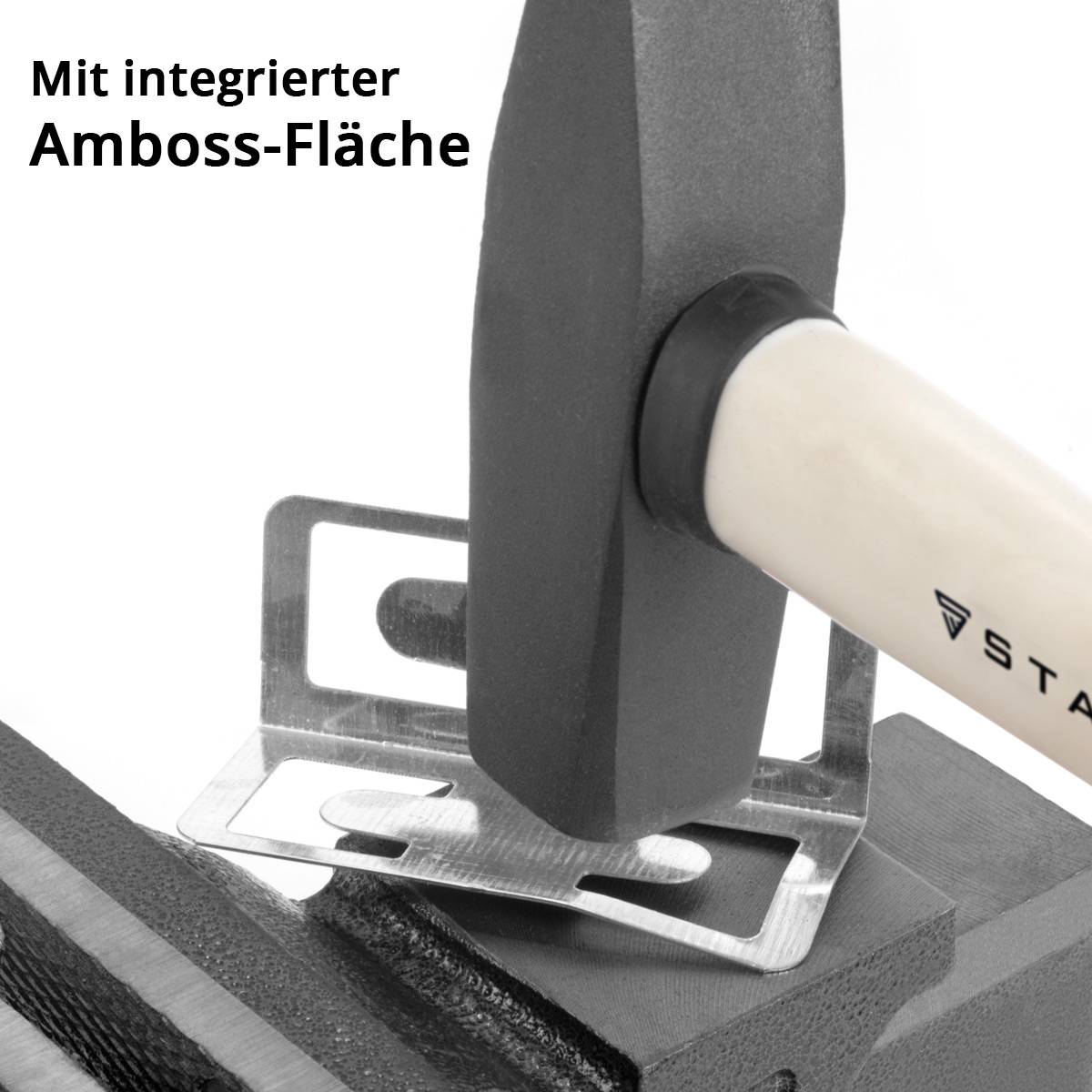 STAHLWERK Schraubstock BV-150 ST aus Gusseisen mit 150 mm Spannweite