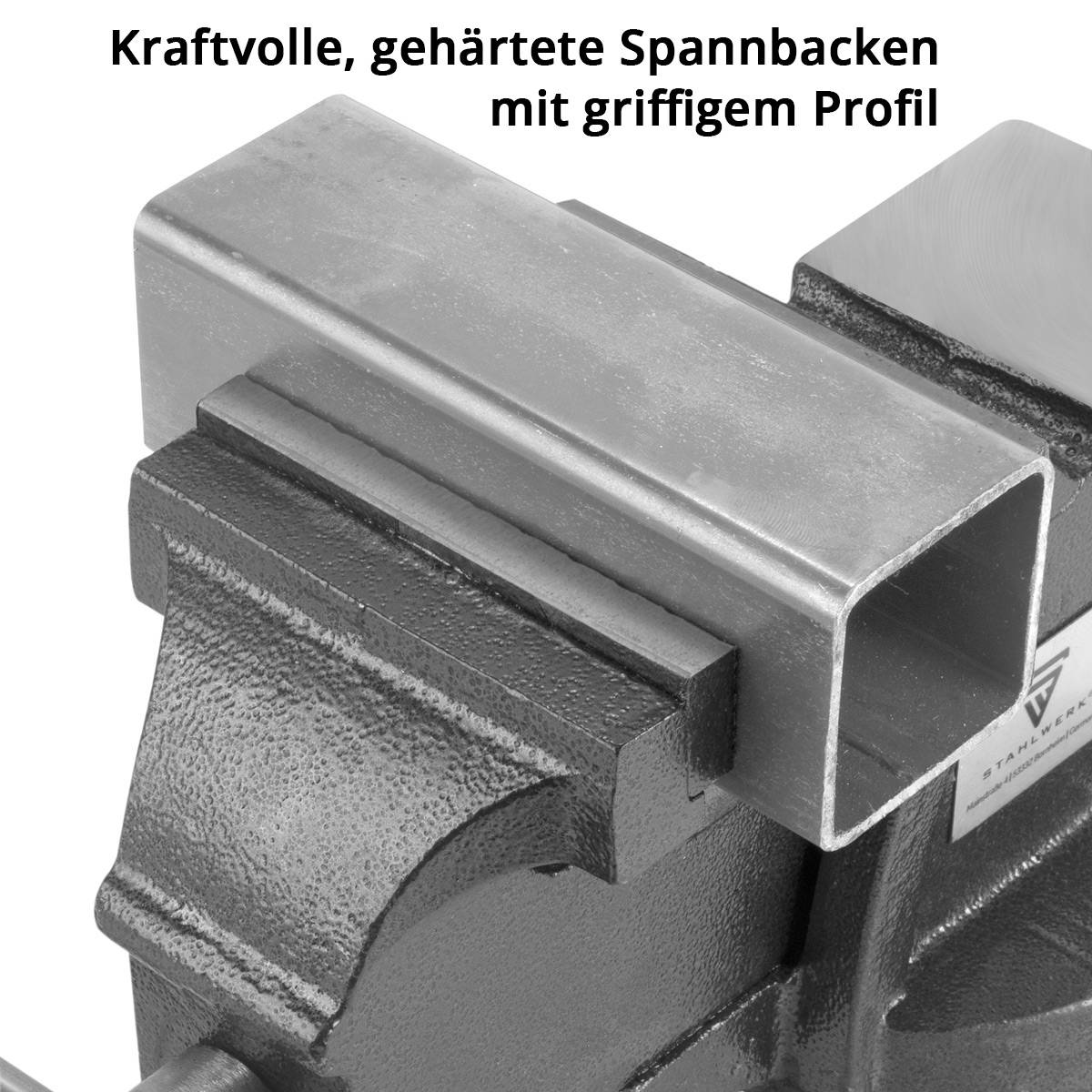 STAHLWERK Schraubstock BV-150 ST aus Gusseisen mit 150 mm Spannweite