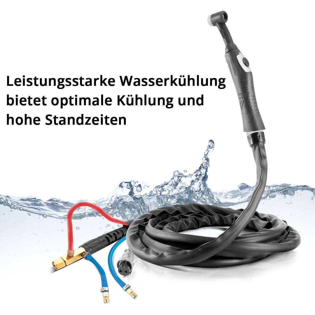 STAHLWERK Schweißbrenner WIG WP18 SR18 bis 300 A wassergekühlt 5 m Schlauchpaket