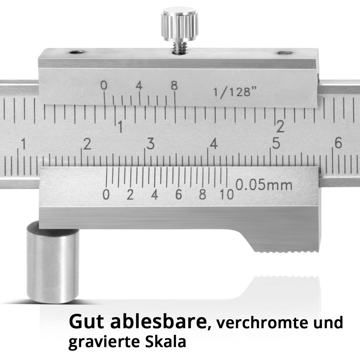 STAHLWERK Anreiß Messschieber Messlehre Schieblehre 0-200 mm DIN 862 mit Nonius
