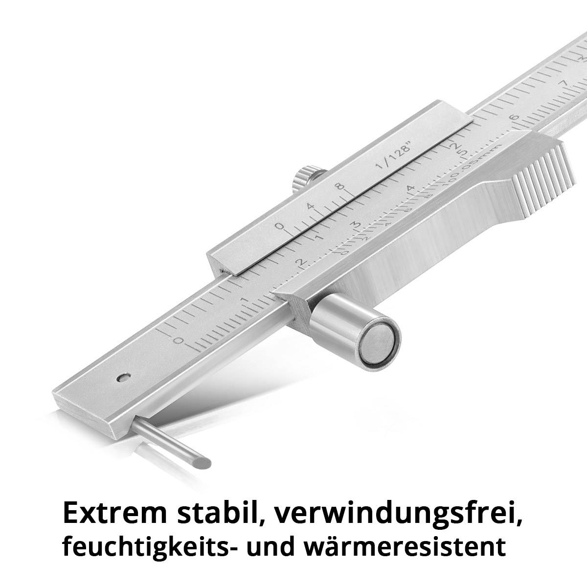 STAHLWERK Anreiß Messschieber Messlehre Schieblehre 0-200 mm DIN 862 mit Nonius