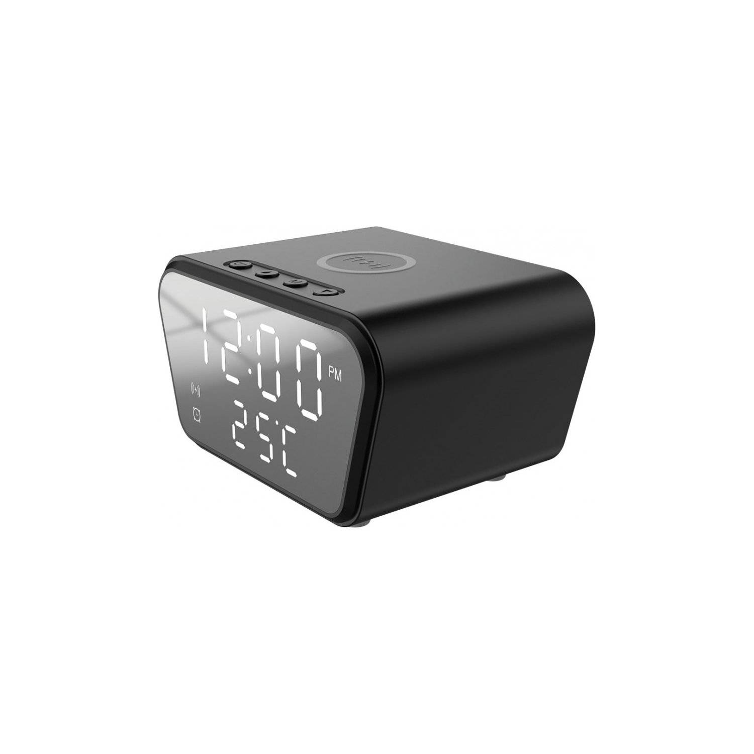Rebeltec 10W W500 kabelloses Ladegerät mit digitale Uhr, Wecker