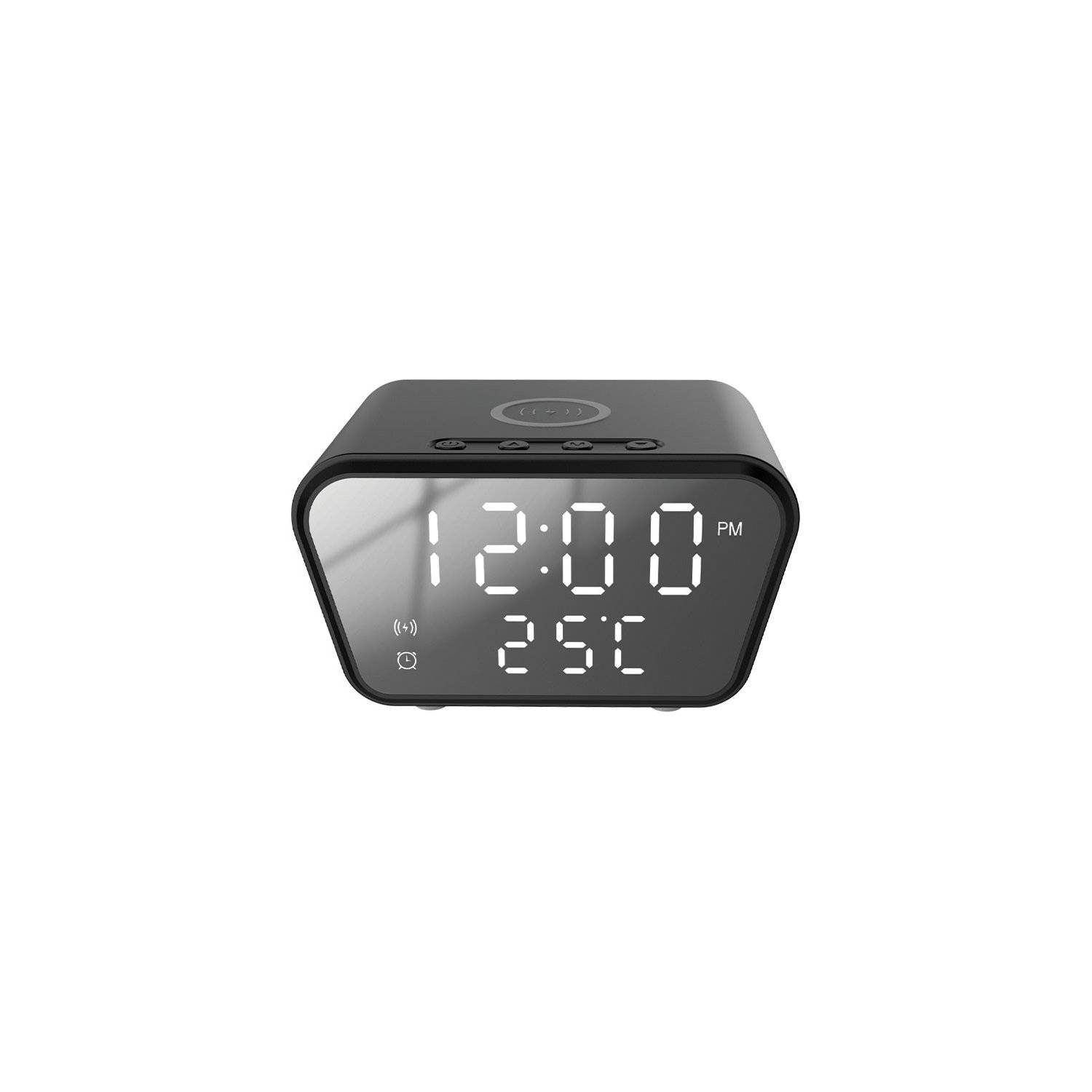 Rebeltec 10W W500 kabelloses Ladegerät mit digitale Uhr, Wecker