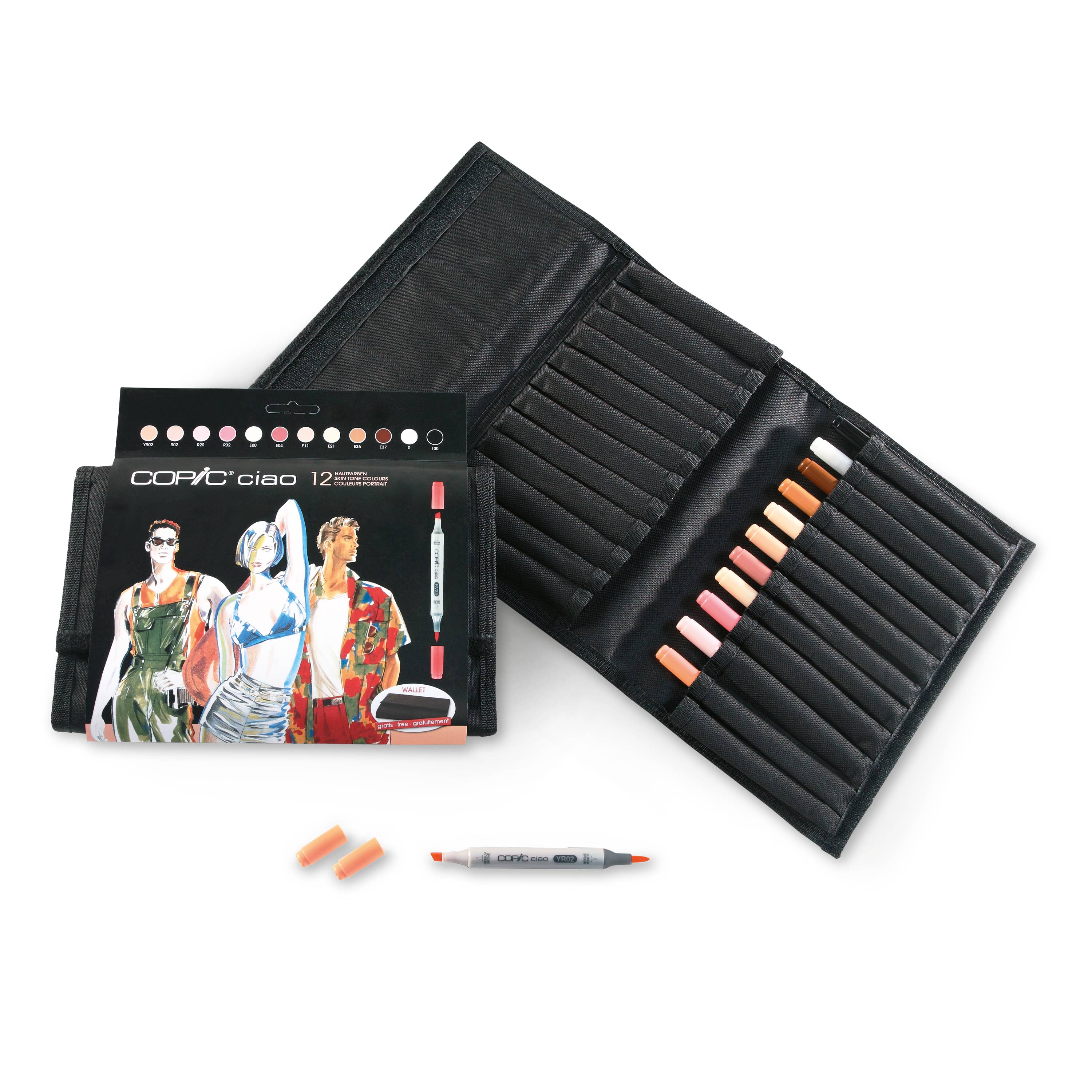 Copic Ciao 12er Set Hautfarben im Wallet