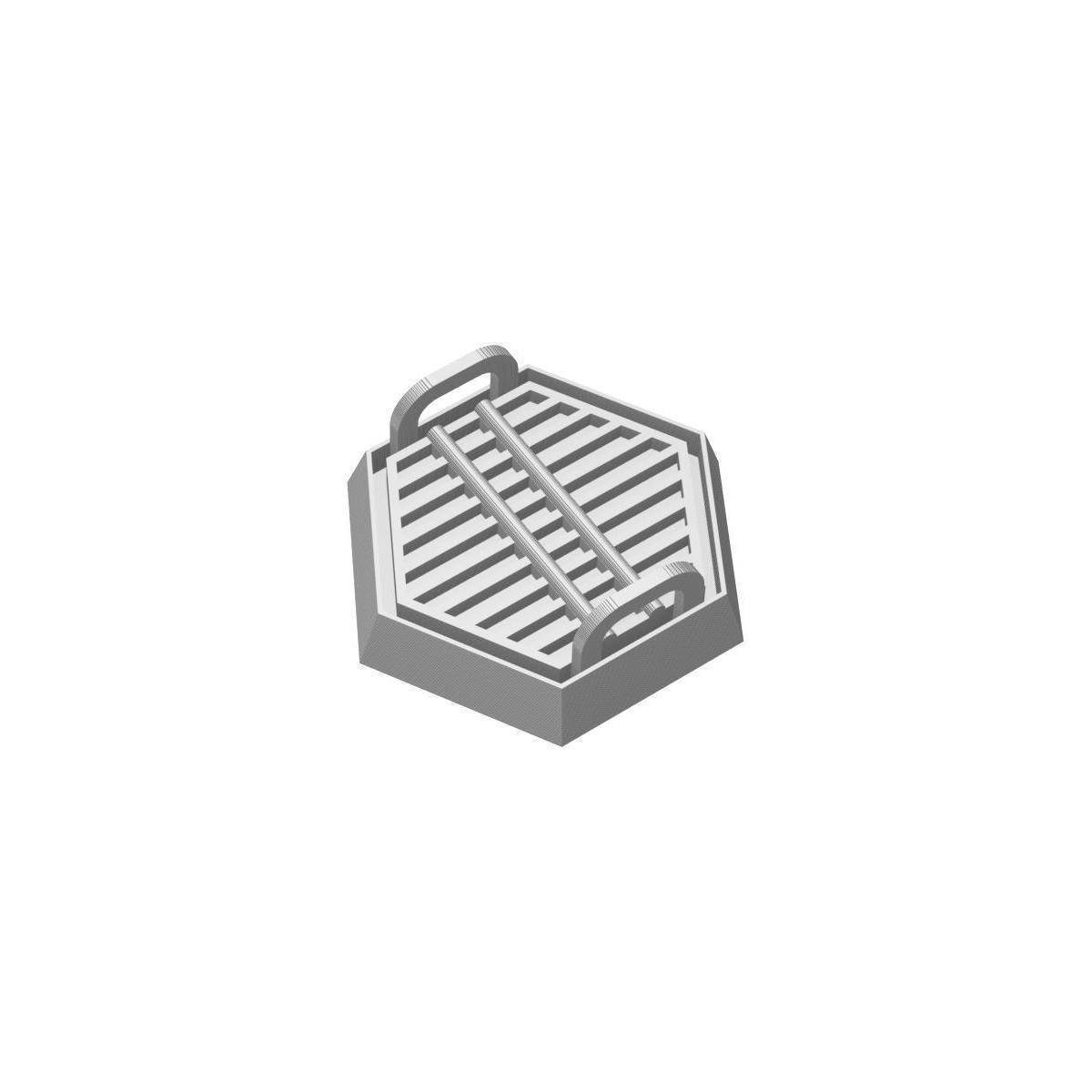 3D02SET - Base Set aus Kunststoff für Brettspiele / Tabletop - 3 hexagonale Bases