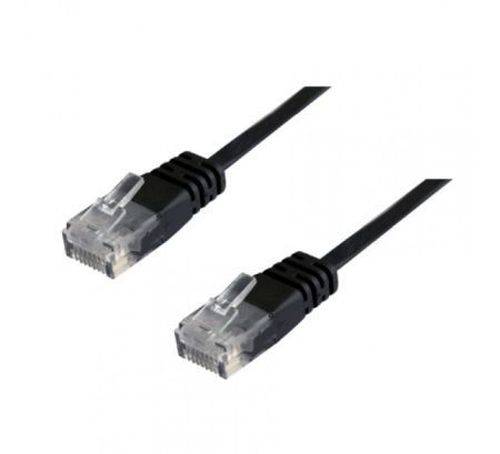 High Quality Patchkabel, flach, U/UTP, Cat.6, schwarz, 3,0 m