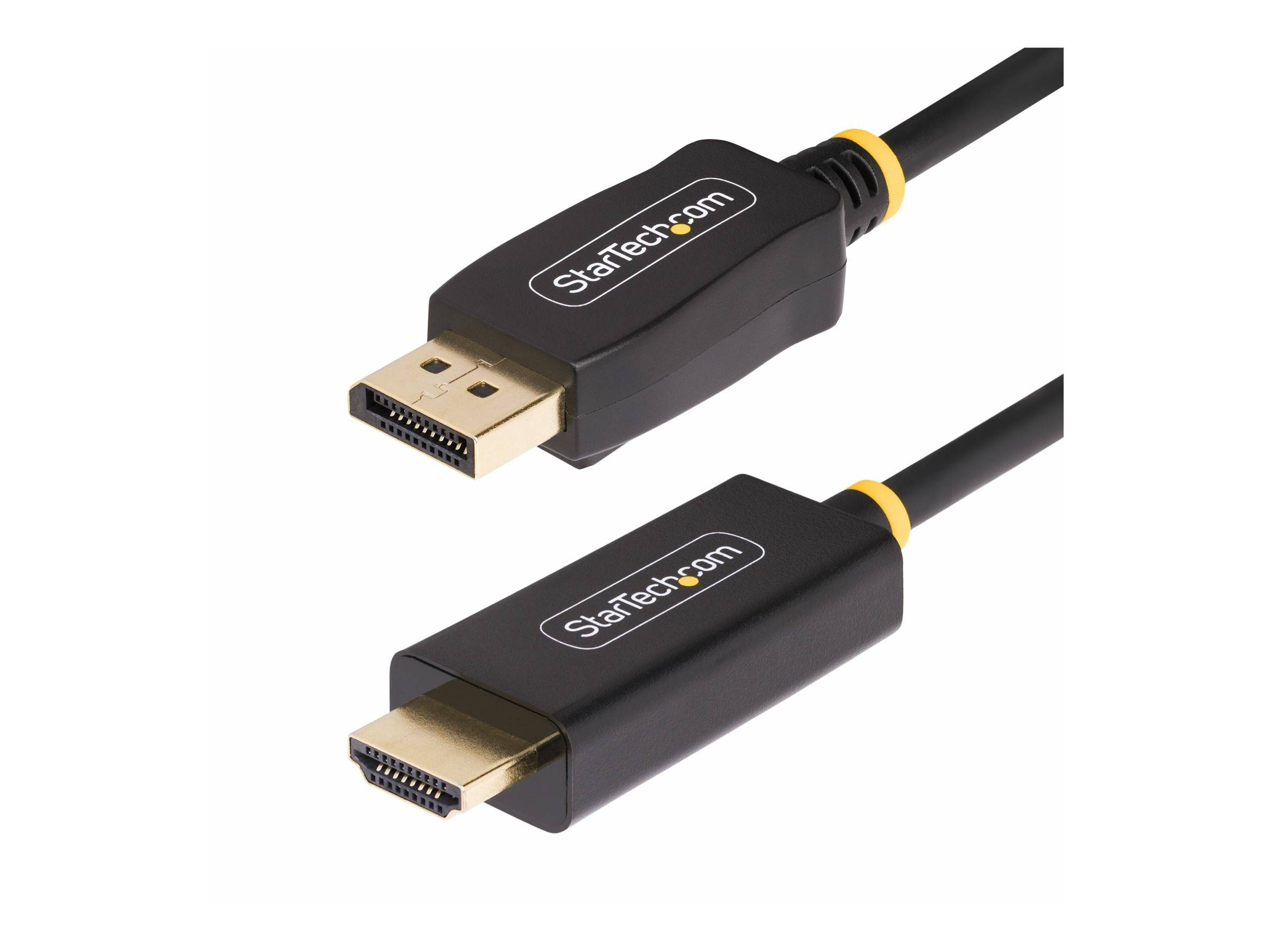 StarTech.com 3.3ft (1m) DisplayPort to HDMI Adapter Cable, 4K 60Hz with HDR, DP to HDMI 2.0b, Active Video Converter, Di