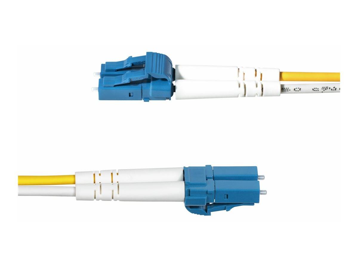 StarTech.com 50m (164ft) LC to LC (UPC) OS2 Single Mode Duplex Fiber Optic Cable, 9/125µm, Laser Optimized, 10G, Bend In