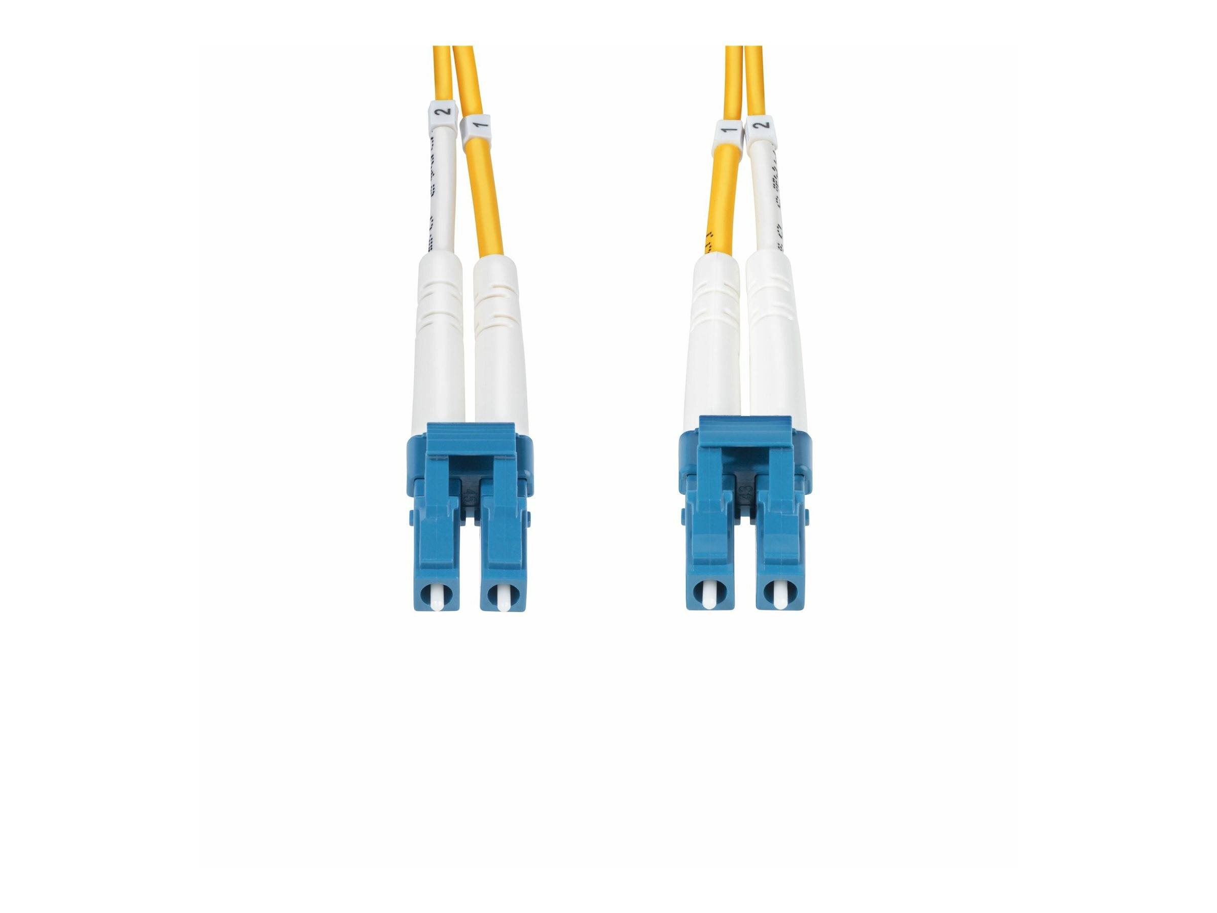 StarTech.com 50m (164ft) LC to LC (UPC) OS2 Single Mode Duplex Fiber Optic Cable, 9/125µm, Laser Optimized, 10G, Bend In