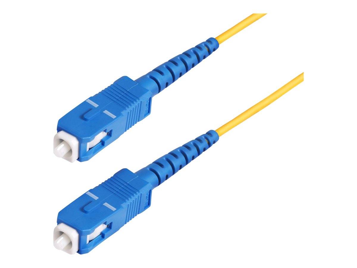 StarTech.com 100m (328ft) SC to SC (UPC) OS2 Single Mode Simplex Fiber Optic Cable, 9/125µm, 40G/100G, Bend Insensitive,