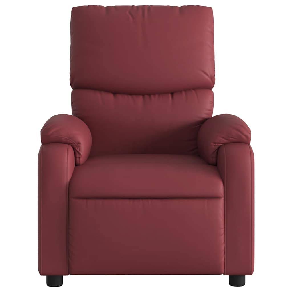 vidaXL Massagesessel Weinrot Kunstleder