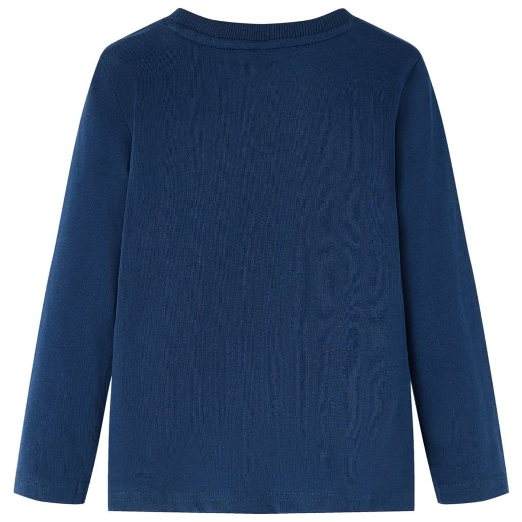 Kinder-Langarmshirt Marineblau 92