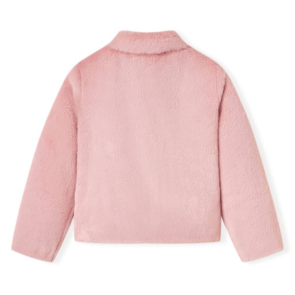 Kindermantel Kunstpelz Rosa 104
