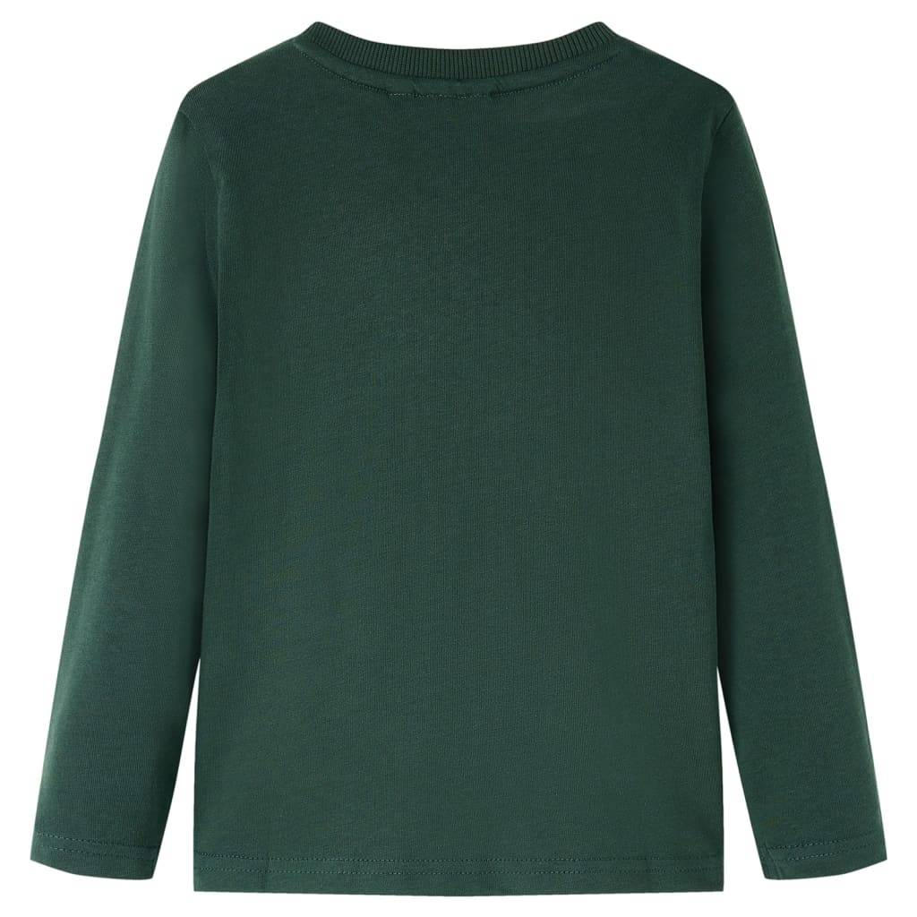 Kinder-Langarmshirt Dunkelgrün 92