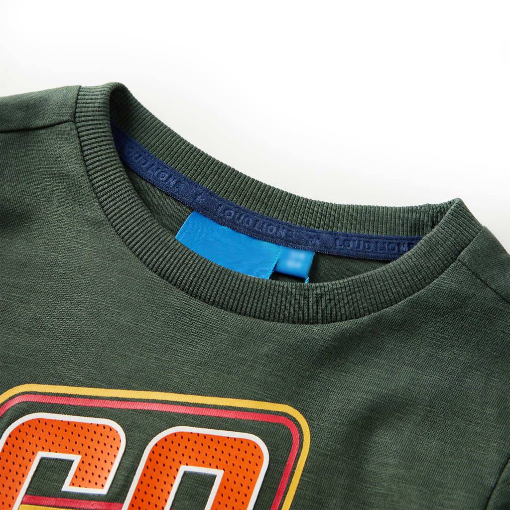 Kinder-Langarmshirt Dunkelgrün 92