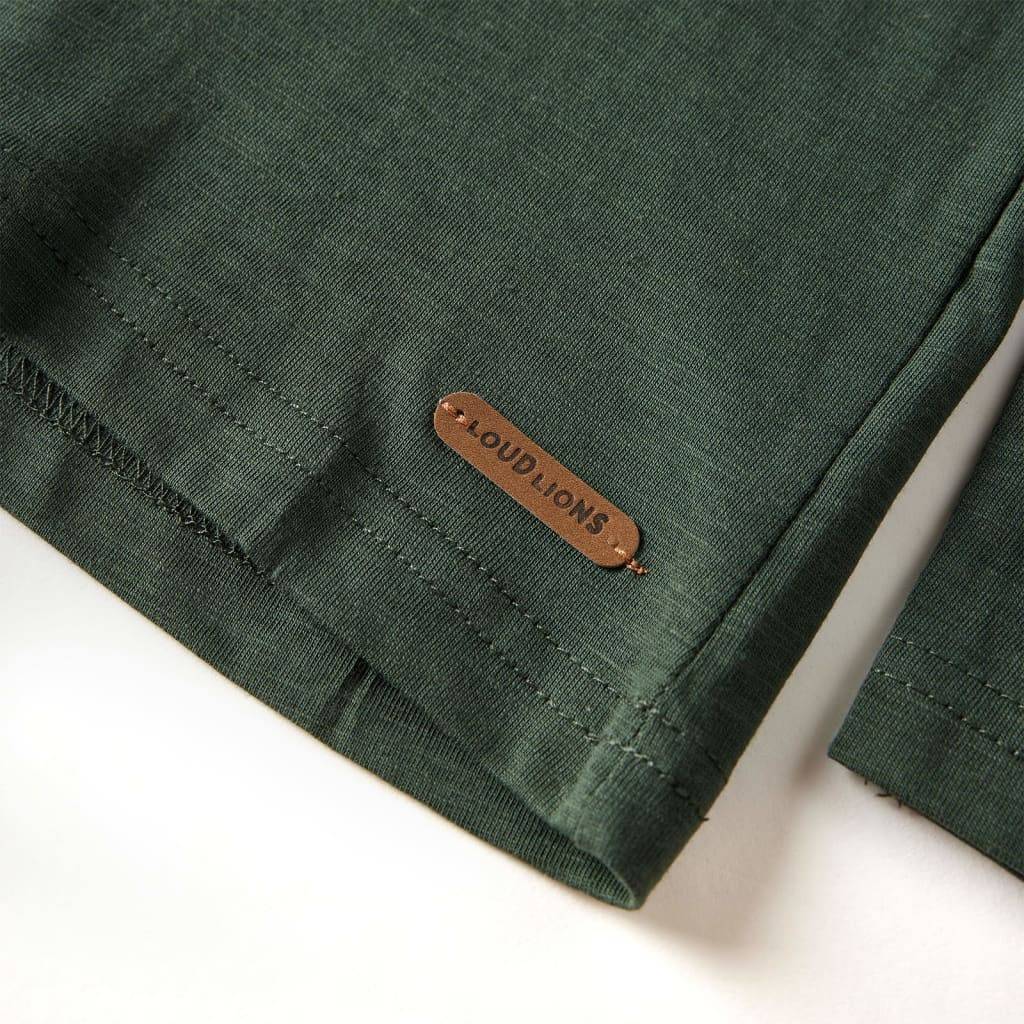 Kinder-Langarmshirt Dunkelgrün 92