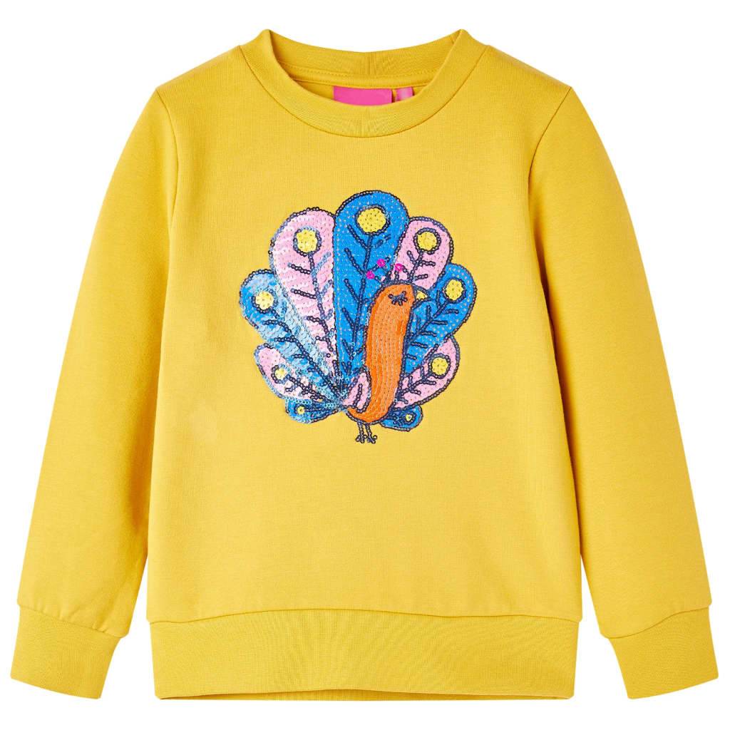 Kinder-Sweatshirt Dunkles Ocker 104