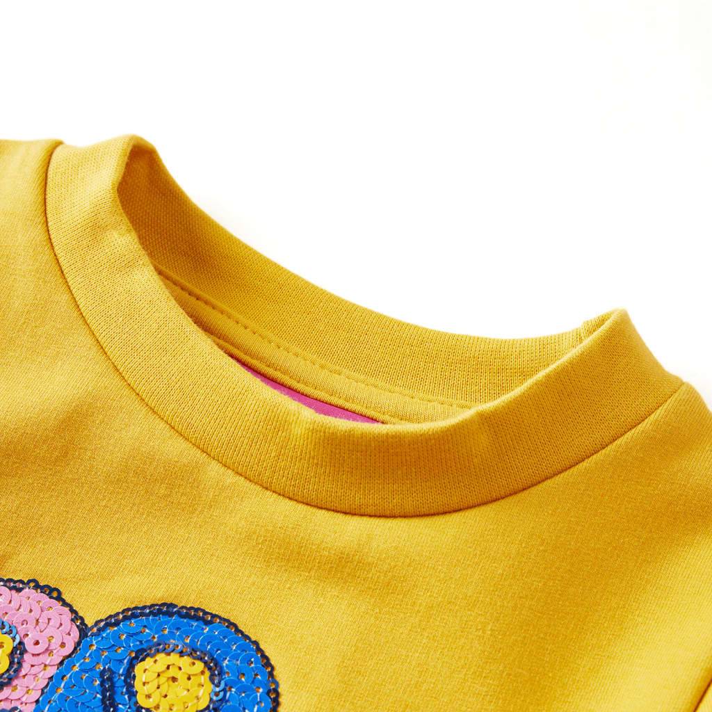 Kinder-Sweatshirt Dunkles Ocker 104