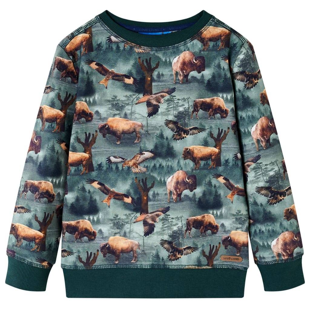 Kinder-Sweatshirt Dunkelgrün 104