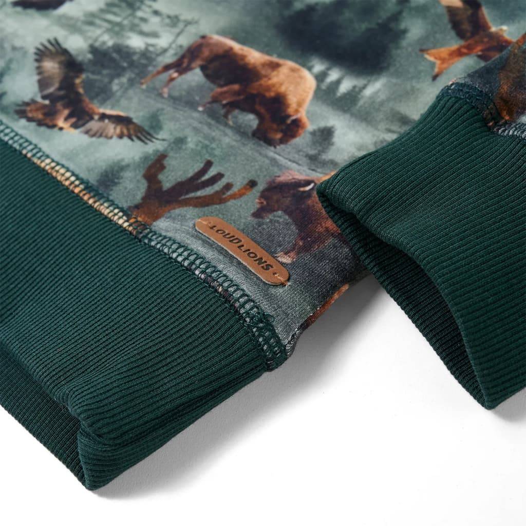 Kinder-Sweatshirt Dunkelgrün 104