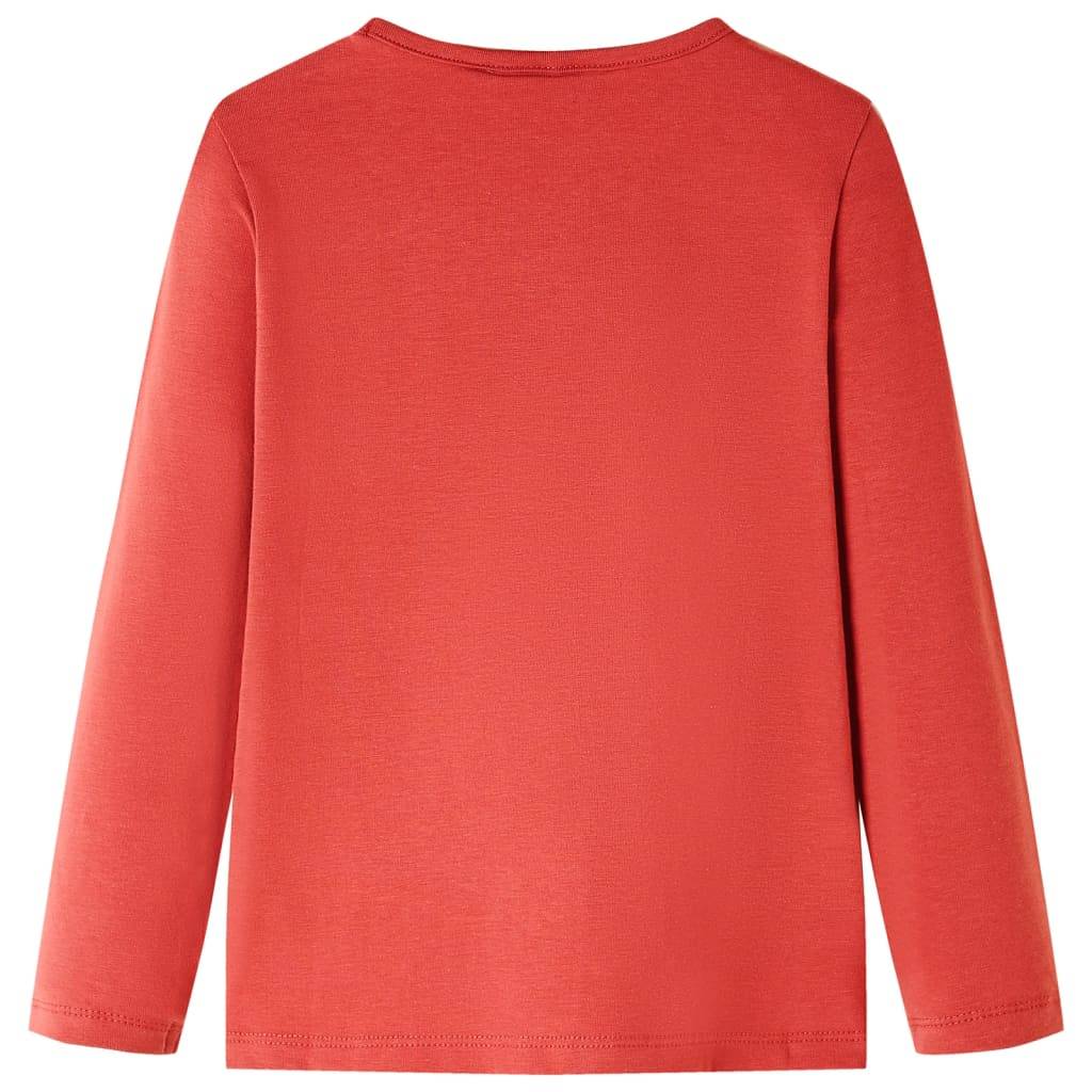 Kinder-Langarmshirt Dunkelrot 116
