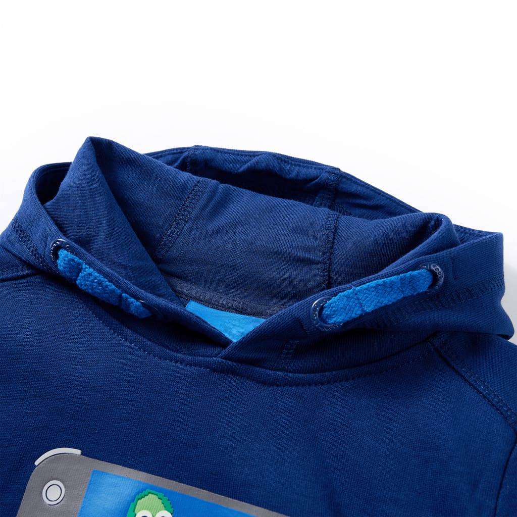 Kinder-Kapuzenpullover Dunkelblau 104